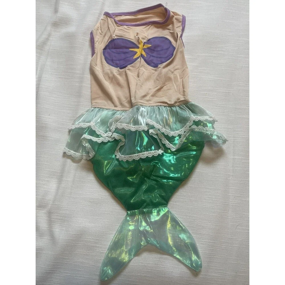 Disney Princess Aerial The Little Mermaid Pet Halloween Apparel Costume Sz M New